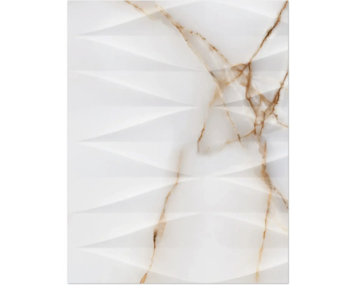 Carreau mural décoratif aspect marbre avec motif tridimensionnel