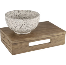 Coupe décorative sur plateau en bois