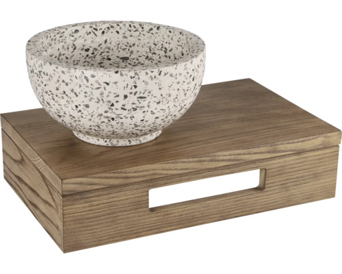 Coupe décorative sur plateau en bois