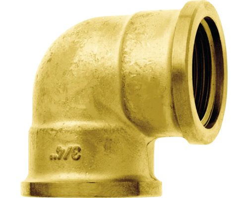 GEKA Winkelstück 90° Messing 2x Innengewinde G3/4" Messing Winkelverschraubung 90 Grad mit Innengewinde, Größe 3/4 Zoll