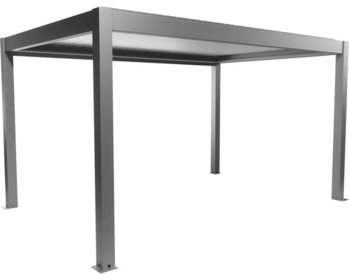 Pergola grise autoportante en métal pour le jardin