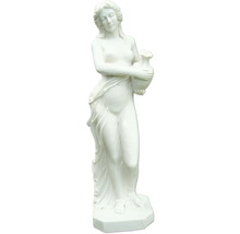 Figurine de femme en pierre avec cruche