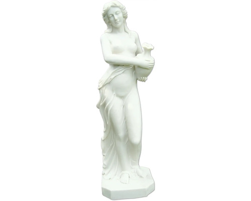 Figurine de femme en pierre avec cruche