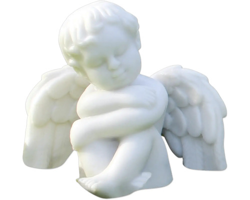 Figur eines schlafenden Engels mit Flügeln als Dekoration