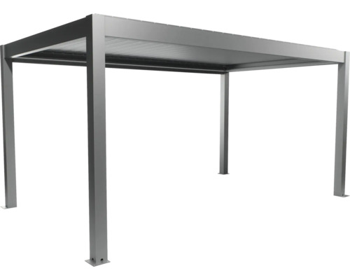 Pergola grise autoportante avec cadre en aluminium