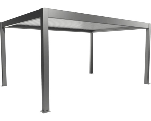 Pergola grise autoportante avec toit