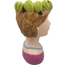 Pot de fleurs tête de femme de profil