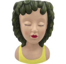 Pot de fleurs en forme de tête de fille