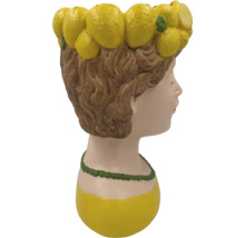 Figurine décorative de plante tête de femme avec des citrons