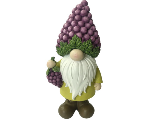 Nain de jardin avec bonnet de raisin et barbe
