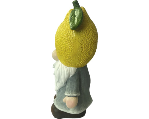 Gartenzwerg mit Zitronenmütze als Dekoration