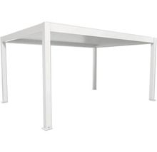 Weiße Aluminium Pergola mit Lamellendach für den Garten
