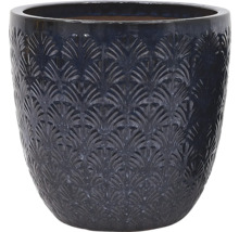Dekorativer Pflanztopf mit Blattmuster