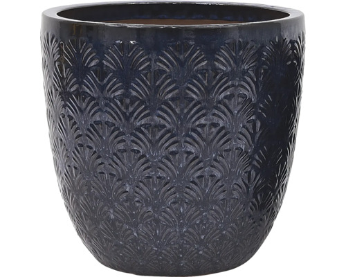 Dekorativer Pflanztopf mit Blattmuster