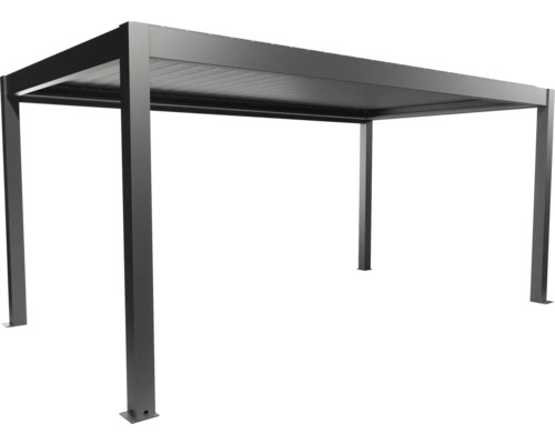 Pergola grise autoportante avec cadre métallique