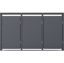 Cache-conteneurs à ordures avec trois portes