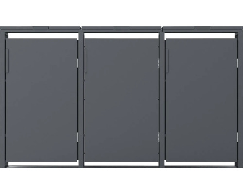 Cache-conteneurs à ordures avec trois portes