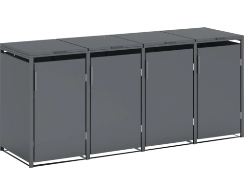 Box à ordures pour quatre poubelles