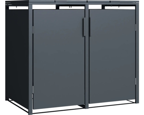 Cache-conteneur pour deux poubelles