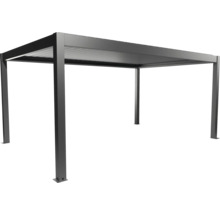 Pergola autoportante grise en métal