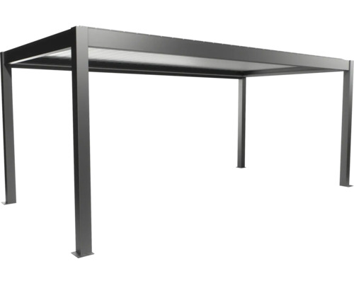 Pergola grise autoportante avec toit pour le jardin