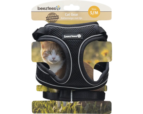 Beetztees Katzengeschirr mit Leine, Größe S/M