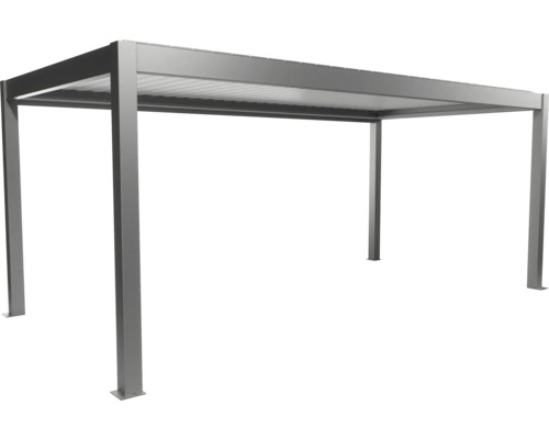 Pergola de terrasse autoportante en métal avec toit