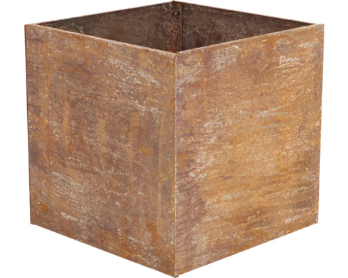 Vierckiger Pflanzkübel aus Metall