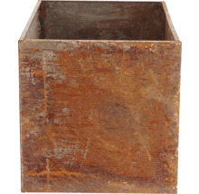 Vierkant Pflanzgefäß aus Metall mit Rostoptik