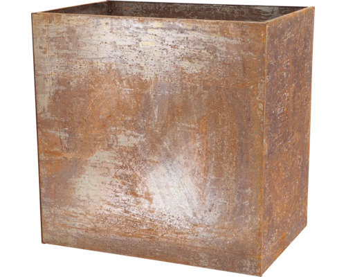 Jardinière rectangulaire en métal pour l'extérieur