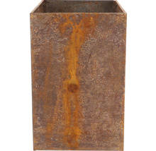 Jardinière rectangulaire en métal aspect rouille