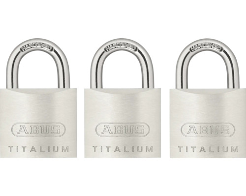 Drei ABUS Titalium Vorhängeschlösser