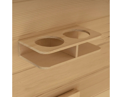Porte-boissons en bois pour montage mural