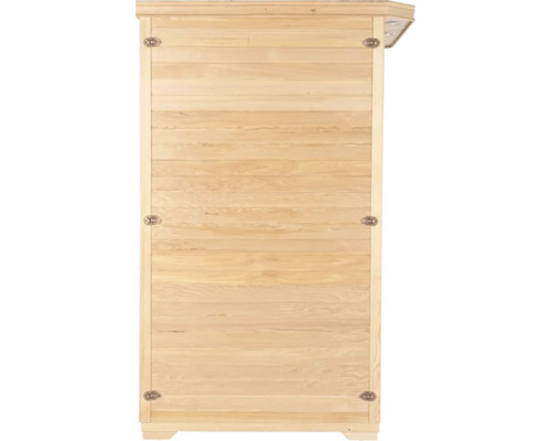 Sauna en bois avec revêtement en bois horizontal