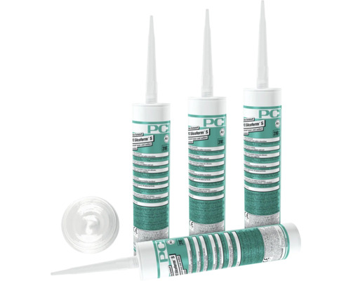 PCI Silcoferm® S Silikon Dichtstoff für innen und aussen weiß 310 ml Mehrere Kartuschen PCI Silcoferm S Dichtstoff für innen und außen