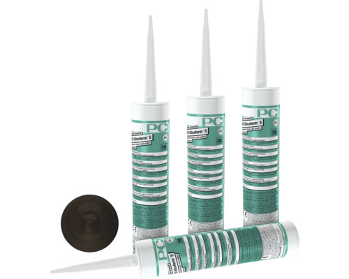 Mehrere Kartuschen PCI Silcoferm S Dichtstoff und eine angebrochene Kartusche