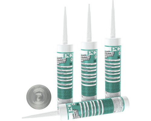 PCI Silcoferm® S Silikon Dichtstoff für innen und aussen hellgrau 310 ml Mehrere Kartuschen PCI Silcoferm S Dichtstoff