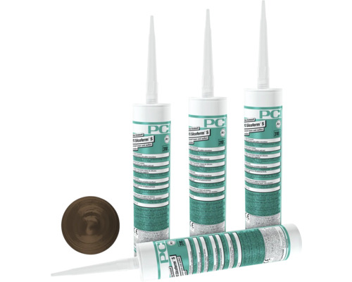 Mehrere Kartuschen PCI Silcoferm S Dichtstoff mit einer Farbdarstellung