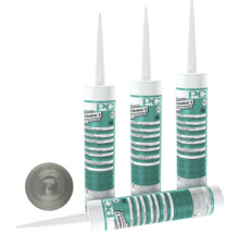 Plusieurs cartouches de mastic PCI Silcoferm S et un couvercle gris