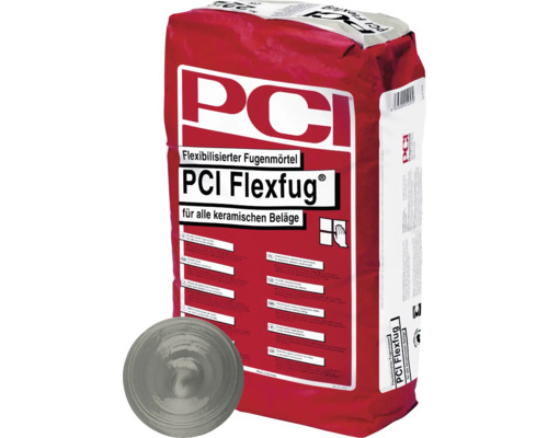 PCI Flexfug Flexibilisierter Fugenmörtel für alle keramischen Beläge sandgrau 25 kg Sack PCI Flexfuge flexibler Fugenmörtel für Keramikbeläge