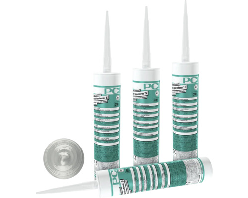 Mehrere Tuben PCI Silcoferm S Dichtstoff für den Innen- und Außenbereich