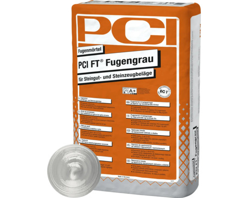 PCI Carrafug Spezial Fugenmörtel für Naturwerksteinplatten silbergrau 25 kg PCI Fugenmörtel FT Fugengrau für Steingut- und Steinzeugbeläge