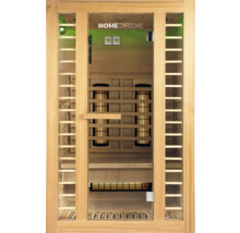 Sauna avec radiateurs infrarouges et porte en verre