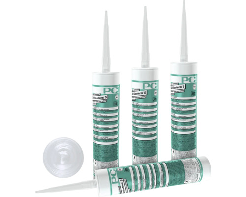 PCI Silcoferm® S Silikon Dichtstoff für innen und aussen transparent 310 ml Mehrere Kartuschen PCI Silcoferm S Dichtstoff