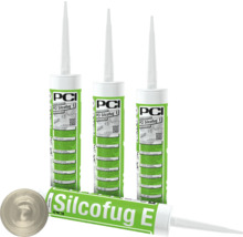 Plusieurs cartouches de mastic PCI Silcofug E