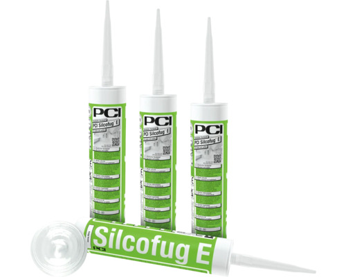 PCI Silcofug® E Elastischer Dichtstoff für innen und aussen brilliantweiß 310 ml PCI Silcofug E Dichtstoff Kartuschen im Überblick