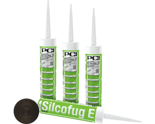PCI Silcofug® E Elastischer Dichtstoff für innen und aussen dunklebraun 310 ml Mehrere Kartuschen PCI Silcofug E Dichtstoff.