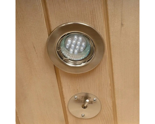 Lumière LED et capteur de température dans un sauna