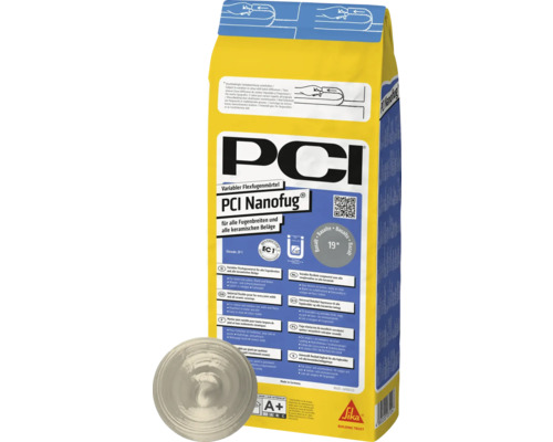 PCI Nanofug® Variabler Flexfugenmörtel für Steingut- und Steinzeugbeläge jasmin 4 kg PCI Nanofug Flexfugenmörtel für alle Fugenbreiten und keramischen Beläge