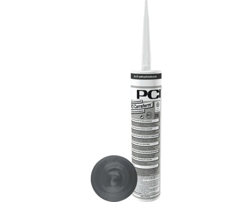 PCI Carraferm® Silikon Dichtstoff für Naturwerksteine basalt 310 ml PCI Carraferm Silikon Dichtstoff Anthrazit Kartusche mit Deckel